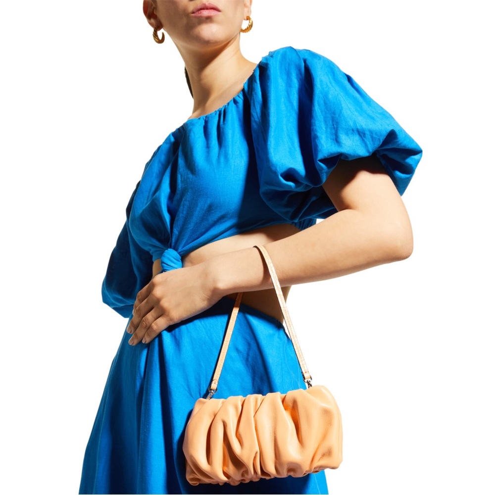 NWT STAUD Bean Ruched Leather Bag